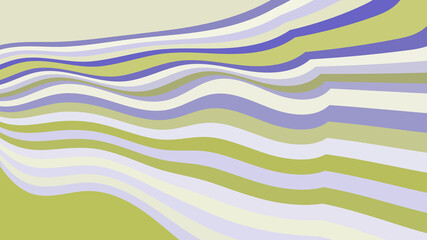 Abstract Wavy Line Pattern - Serene Olive, Purple, & Cream Art for Modern Designs & Backgrounds