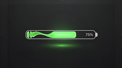 3D Battery Charging Icon Minimal