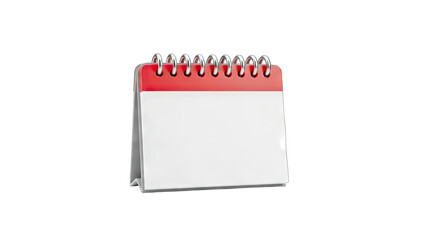 Blank Calendar on White Background
