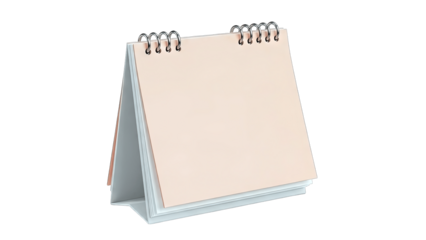 Blank Desk Calendar on White Background