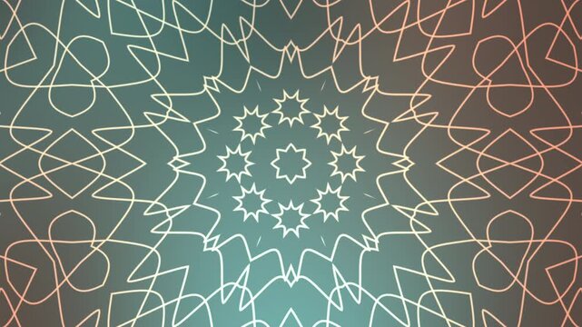 Repeating pattern of stars and geometric shapes in bold colors. Suitable for backgrounds, digital designs, textiles, and packaging.