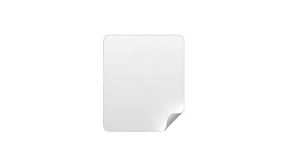Blank Paper with Folded Corner on White Background