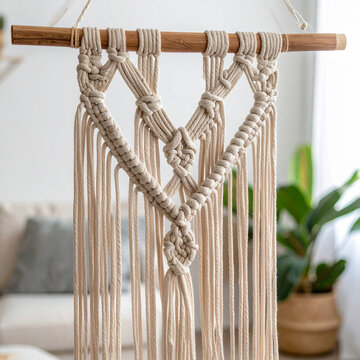 Fototapeta Makrama ścienna w stylu boho