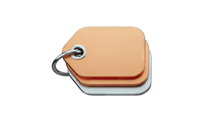 Blank Tags on Ring - Isolated on White Background