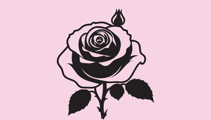 creative rose design using adobe illustrator and vactor ..	