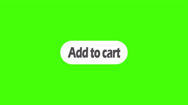animation of click button add to cart animation  online shopping cart. suitable for use for promotions with transparent background in 4K animation 