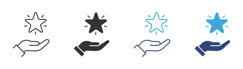 Star Rating and Quality Icons Set, Customer Satisfaction, Trust and Value Concept, Vector Illustration