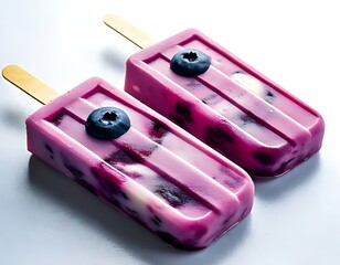 These cold, creamy blueberry yogurt swirl popsicles are ideal for cooling off on hot days.  Savor a beautiful fusion of colors and flavors.