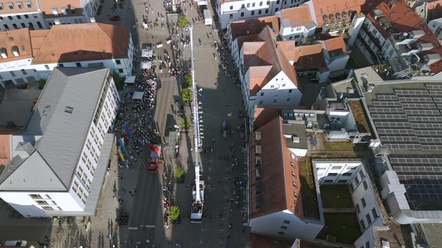 A Bavarian festival to celebrate the May pole holiday to put up the tree 