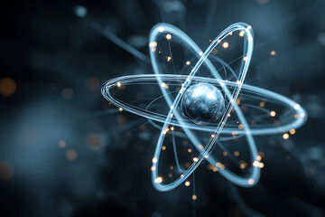Luminous Atomic Model with Intersecting Elliptical Orbits and Glowing Particles