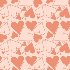 cute pink hearts seamless pattern design for kids 