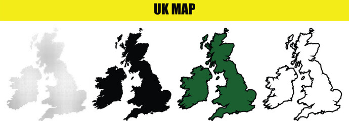 UK Vector dotted world map.black halftone dotted map illustration vector.