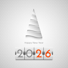 Happy new year 2026 Text Design vector.