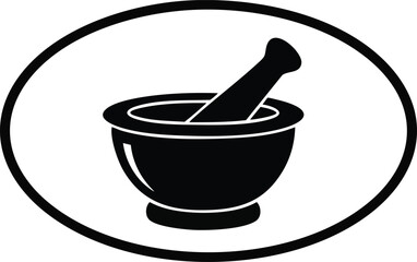 Pharmacy Bowl Illustration Symbol of Health and Medicine