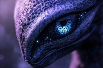 alien lifeform with shifting patterns on its smooth skin