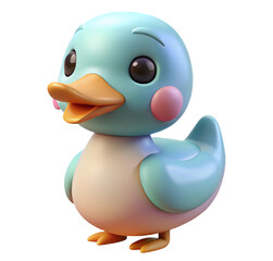 A cute 3D cartoon dark with soft pastel colors , toy-like design, clean lighting, no background (transparent or white), high detail, friendly and playful aesthetic.