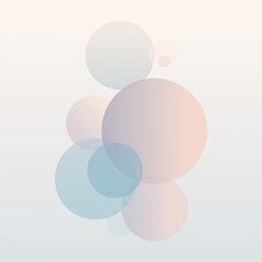Soft Transparent Bubble Abstract Background – Minimal Pastel Spheres Design