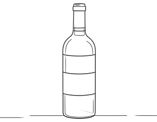 Simple wine bottle illustration