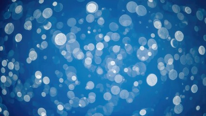 Abstract blue background with bokeh light circles.