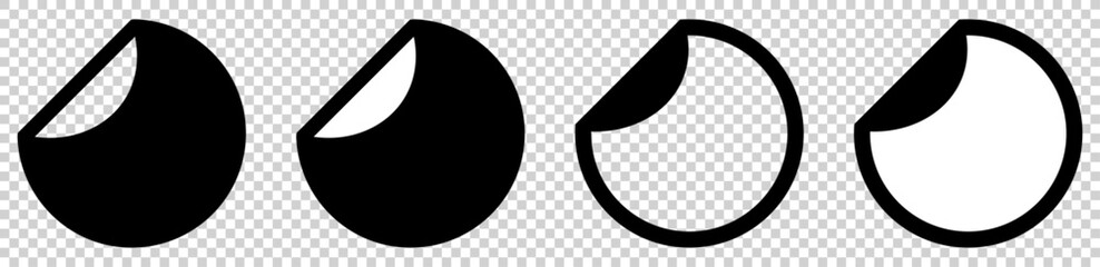 ICÔNE D'ÉTIQUETTE RONDE AUTOCOLLANTE