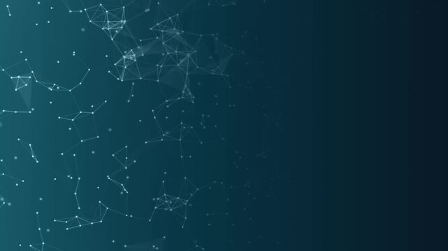 concept of big data information, modern futuristic technology, and computer networking. plexus animation abstract motion background