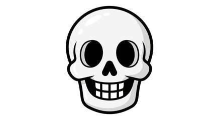 Fototapeta premium Cartoon Skull with a Grinning Expression.