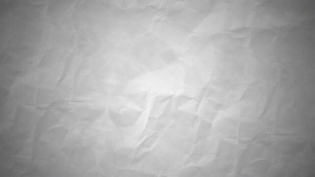Abstract white crumpled paper texture background with soft lighting. Minimal clean surface for design, presentations, typography, overlay and motion graphics. Seamless looping video.