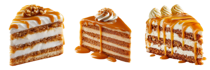 Set of A delicious mini chocolate cake topped with fresh berries transparent png background. Ai generated