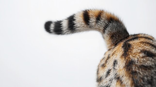 Tabby Cat Tail Close-up