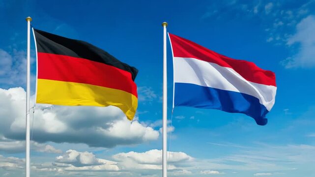 ドイツの国旗とオランダの国旗(Germany flag & Netherlands flag.)
