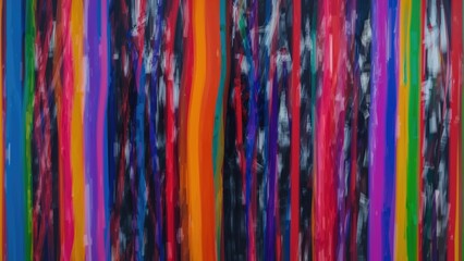 Colorful vertical lines in a vibrant abstract pattern. Bright and dynamic design using multiple bold colors. Artistic and lively composition.
