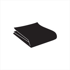  Illustration stack of blank folded paper silhouette vector
