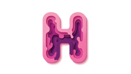 Obraz premium A creative 3D paper-cut illustration of the letter 