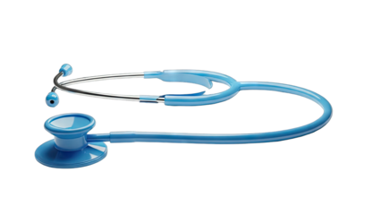 Blue Stethoscope on White Background