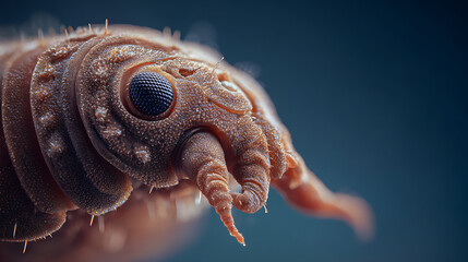 Macro View of an Ancient Trilobite Fossil Macro Photography
