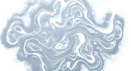 Abstract swirling pattern of blue and white creates a mesmerizing visual texture isolated on transparent background