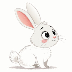 white rabbit with a bow