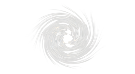 Abstract swirl isolated on transparent background with dynamic and fluid motion