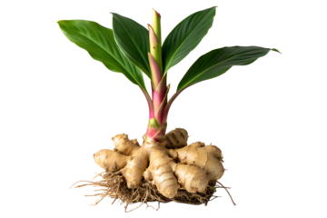 Vibrant Red Exotic Flower Macro Tropical Bloom, a Captivating Close-Up of a Rare Tropical Plant with Lush Green Leaves and Detailed Rhizomes