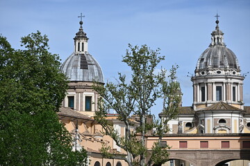 View of buildings and facades in Rome