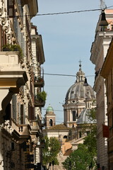View of buildings and facades in Rome