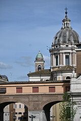 the facade of the basilica of st mary in rome italy