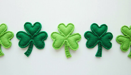 Stitched Felt Shamrocks