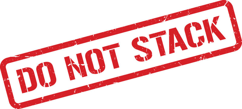 Red Do Not Stack Warning Stamp Illustration on White Background