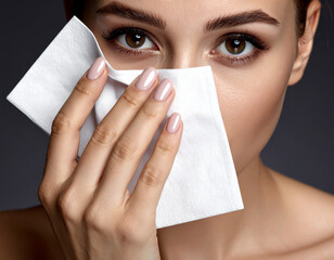 Kobieta z chusteczką – katar lub alergia