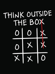 Think outside the box trendy t-shirt 