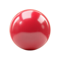 Vibrant red glossy spherical object with smooth reflective surface, minimal design element for various projects