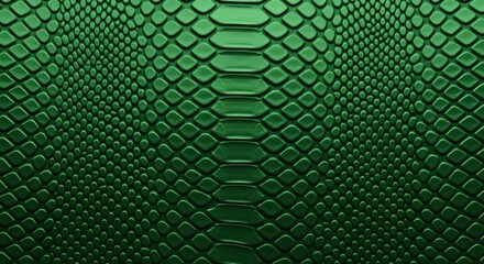 Textured green snakeskin pattern. Abstract background concept. Trendy color of 2026. Stylish backdrop for fashion and design. Modern material.