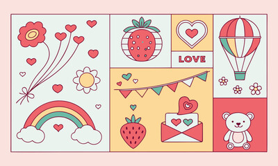 Valentine's Day Doodle Set 