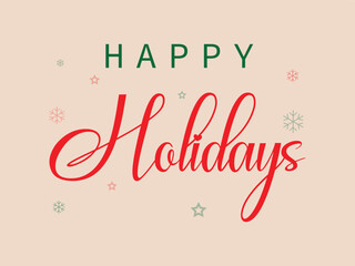Happy Holidays Greeting Card with Elegant Typography